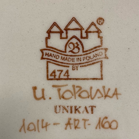 Polish Pottery Dinner Plate - Picture 2 of 2